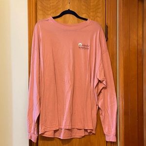 Simply Southern XXL long sleeve mauve tee